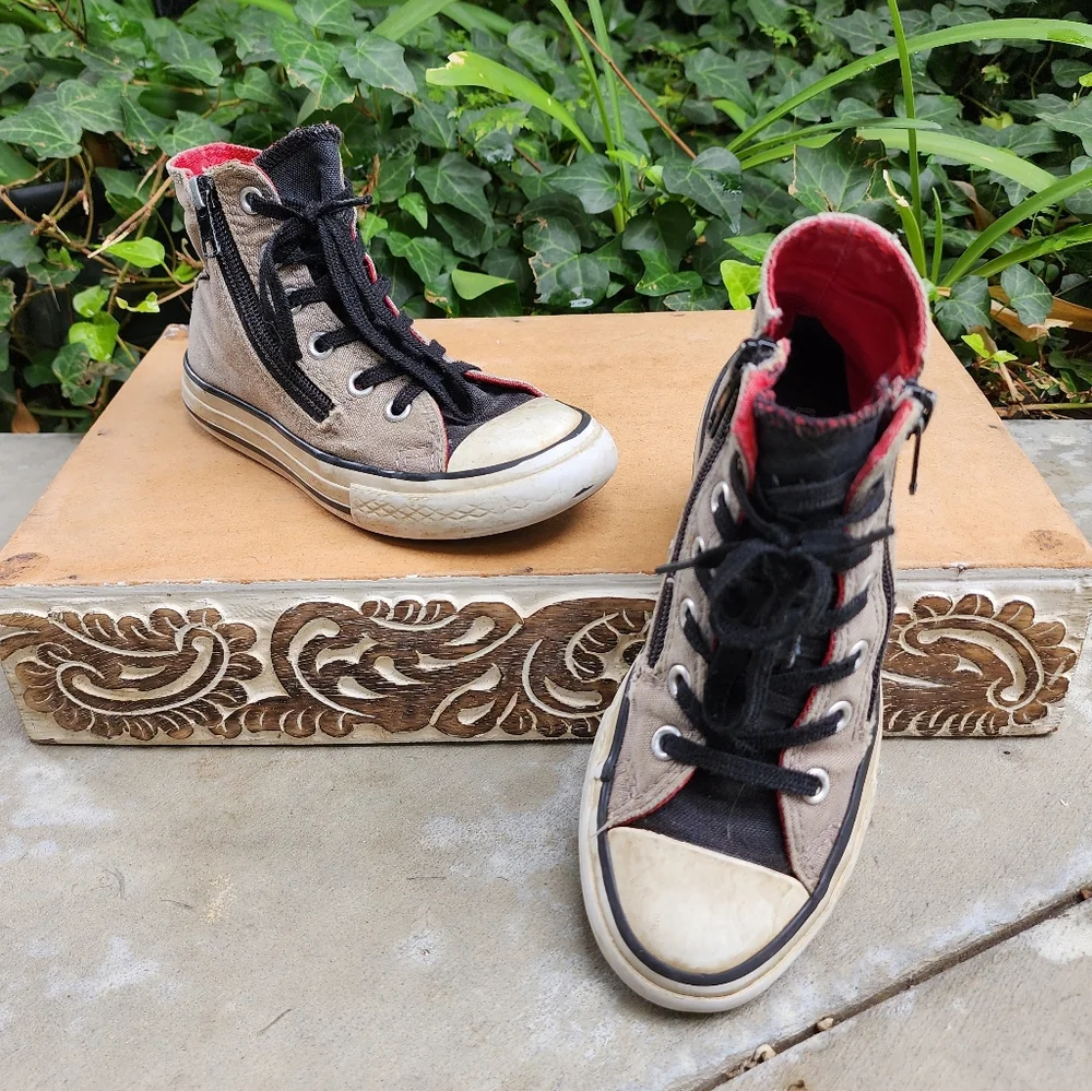 Distressed Converse High Top Sneakers